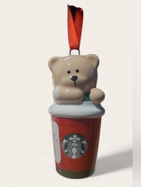 NWT 2025 STARBUCKS JAPAN Bearista bear Ceramic Red coffee cup Ornament